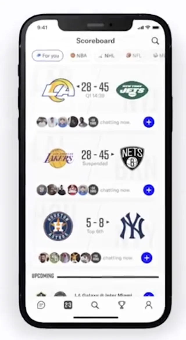 Bunches mobile scoreboard screen