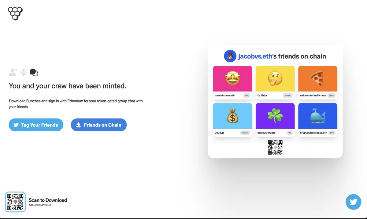 Friends on Chain desktop sharing screen